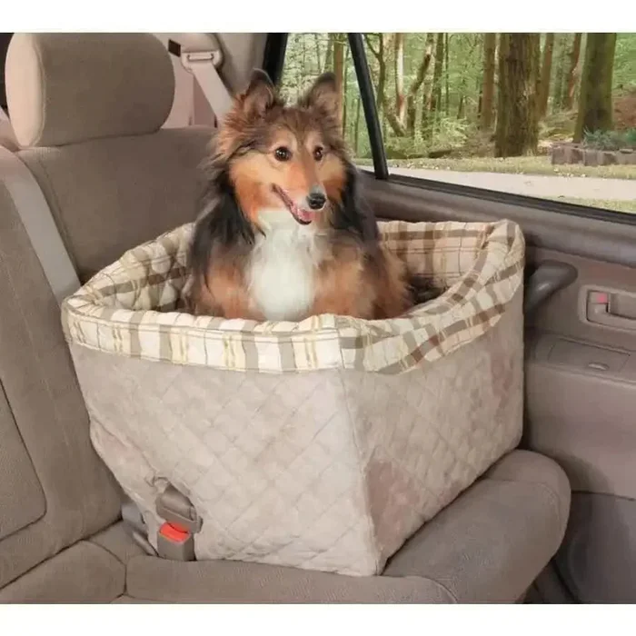 Solvit Products Happy Ride Quilted Dog Safety Seat Tan One Size