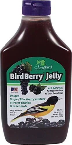 Songbird Essentials Birdberry Jelly Wild Bird Food – Grape/Blackberr – 20 Oz
