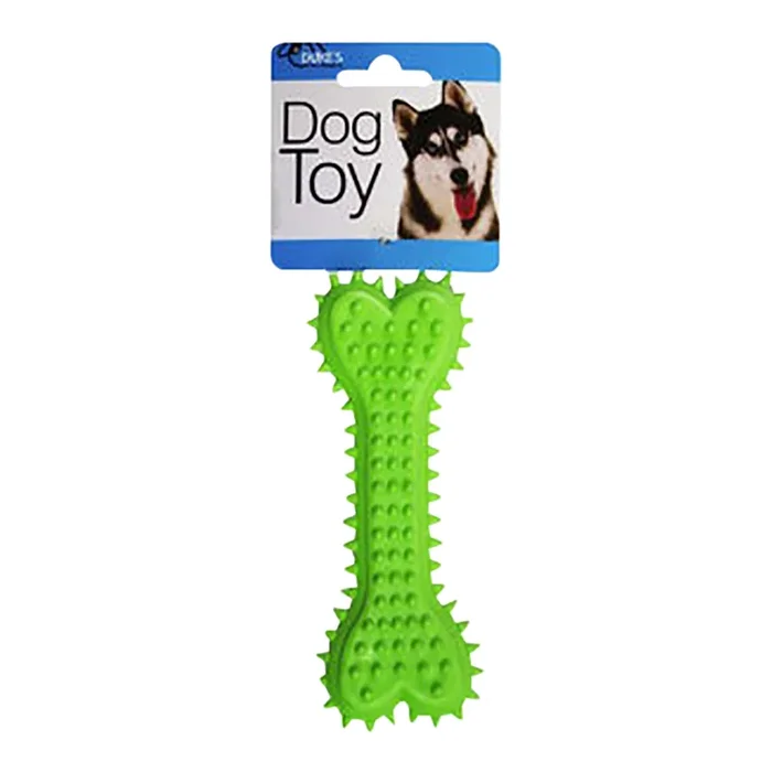 Spike Bone Dog Chew Toy, Assorted, 5″