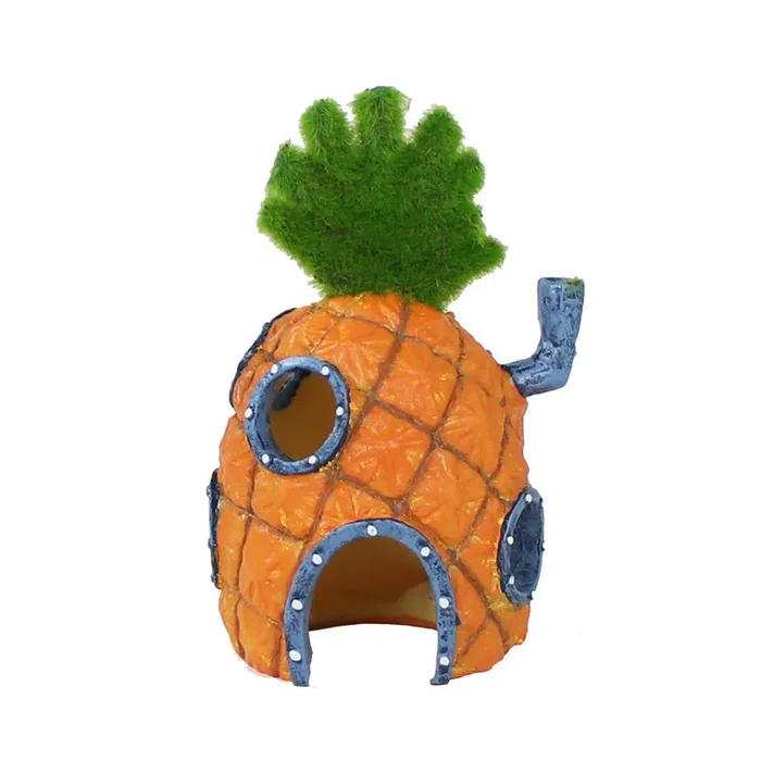 SpongeBob, SpongeBob Aqua-Floras Living Pineapple House Aquarium Ornament, 1 Each / Medium