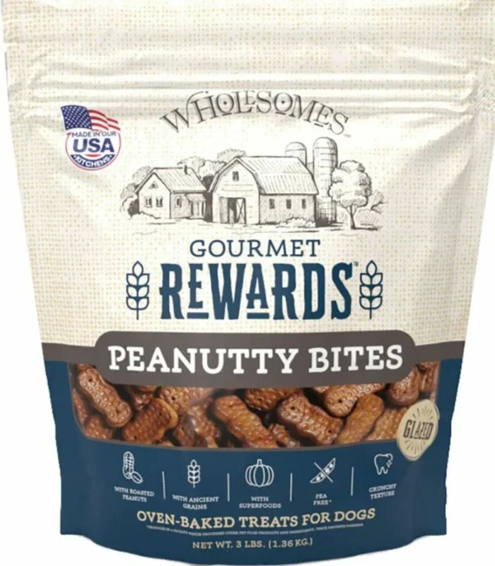 Sportmix Wholesomes Small Dog Biscuits Peanutty Bites – 3 lbs
