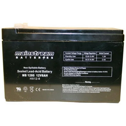 Stafix, Replacement Battery For Solarguard 155, 12 VOLT,Black