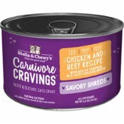 Stella & Chewy’s Carnivore Cravings Shredded Chicken Beef Canned Cat Food – 5.2 Oz – Case of 24