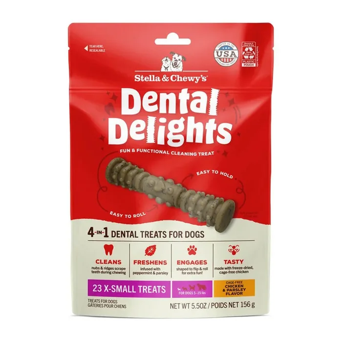 Stella & Chewy’s Dental Delights Dog Treats X-Small 23 Count
