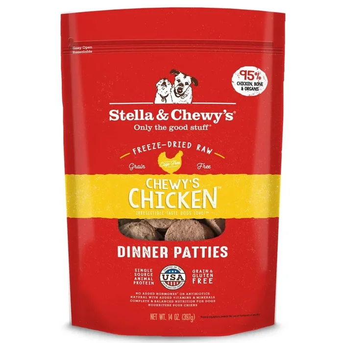 Stella & Chewy’s Dinner Patties Chicken Freeze-Dried Dog Food – 25 Oz