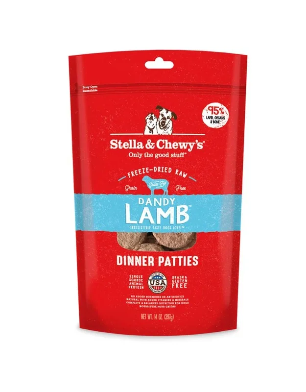 Stella & Chewy’s Dinner Patties Lamb Freeze-Dried Dog Food – 14 Oz