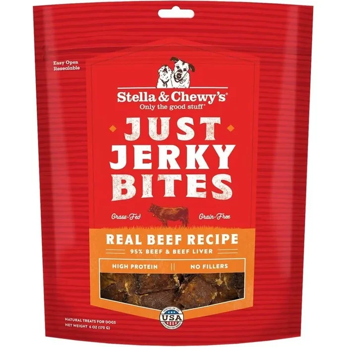 Stella & Chewy’s Dog Treat Just Jerky Bites Real Beef Recipe