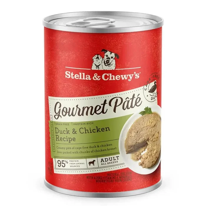 Stella & Chewy’s Gourmet Pâté with Duck And Chicken, Wet Dog Food, 12.5-oz Case of 12