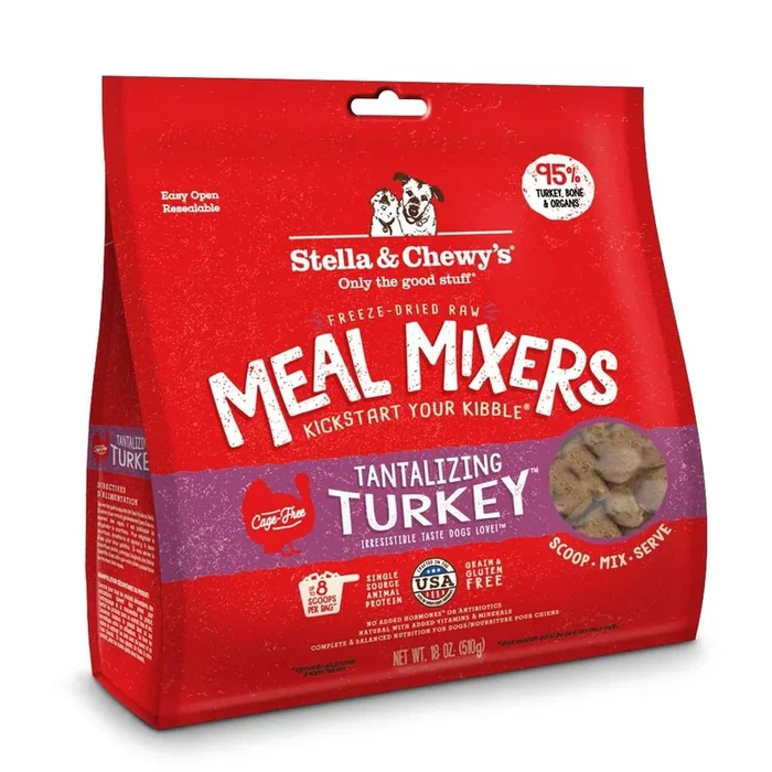 Stella & Chewy’s Mixers Turkey Freeze-Dried Dog Food – 18 Oz