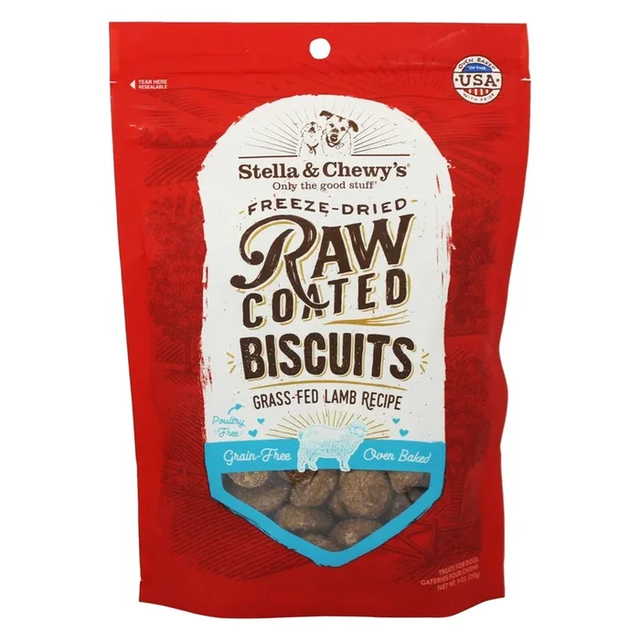Stella & Chewy’s Raw Coated Biscuits Lamb Dog Biscuits – 9 Oz