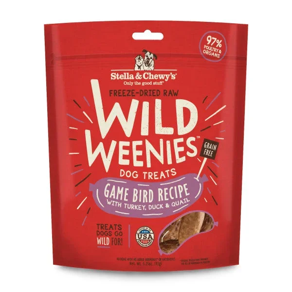 Stella & Chewy’s Treats for Dogs Game Bird Wild Weenies, 3.25-oz Bag