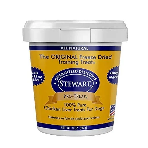 Stewart Pro-Treat Freeze Dried Dog Treats – Chicken Liver – 3 Oz