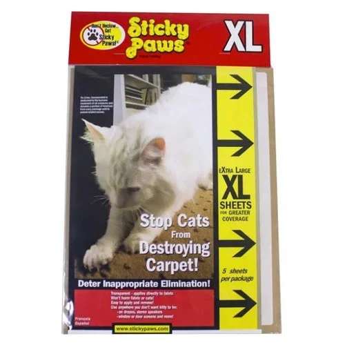 Sticky Paws XL Sheets 5 Pack – (9″L x 12″W) by Pioneer Pet