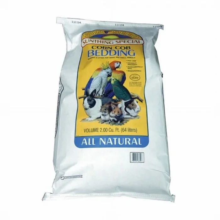 Sun Seed Co, Sun Seed Natural Corn Cob Bedding for Small Animals, Brown, 2 Cubic Feet