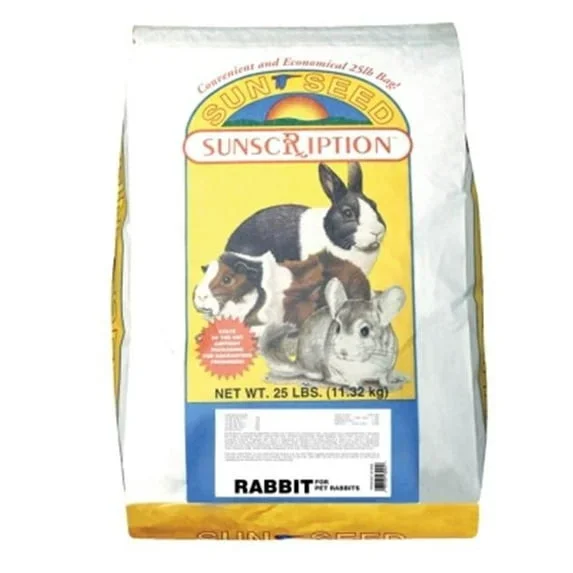 Sunseed SunBasics Rabbit Pellets Formula Small Animal Food – 25 Lbs