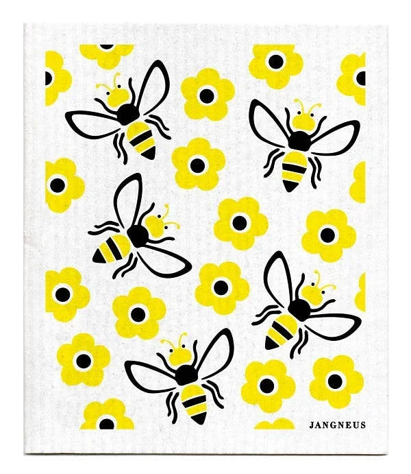 Swedish Dishcloth – Bees – Yellow