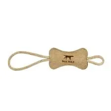 Tall Tails Natural Leather Tug Bone, 12″