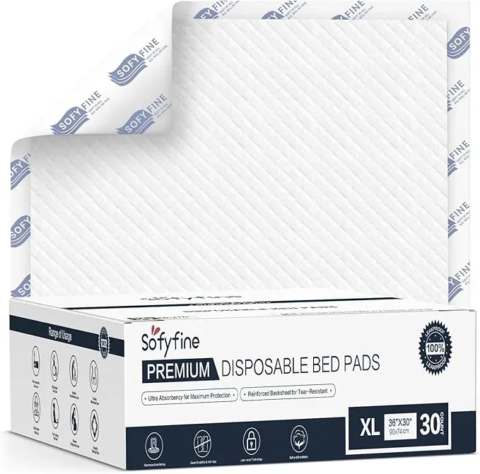 Tear Resistant Disposable Bed Pads Adults Chucks Incontinence Underpads 30″x 36″(30 Count),Large Thicken Premium Waterproof Pee Pads for Elderly,10X Super Absorbency Heavy Duty Puppy Training Pads