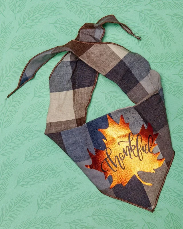 Thankful Leaf Thanksgiving Dog Bandana