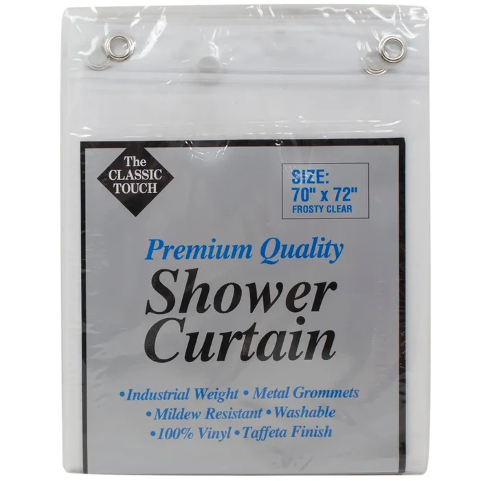 The Classic Touch Premium Quality Frosty Shower Curtain 889