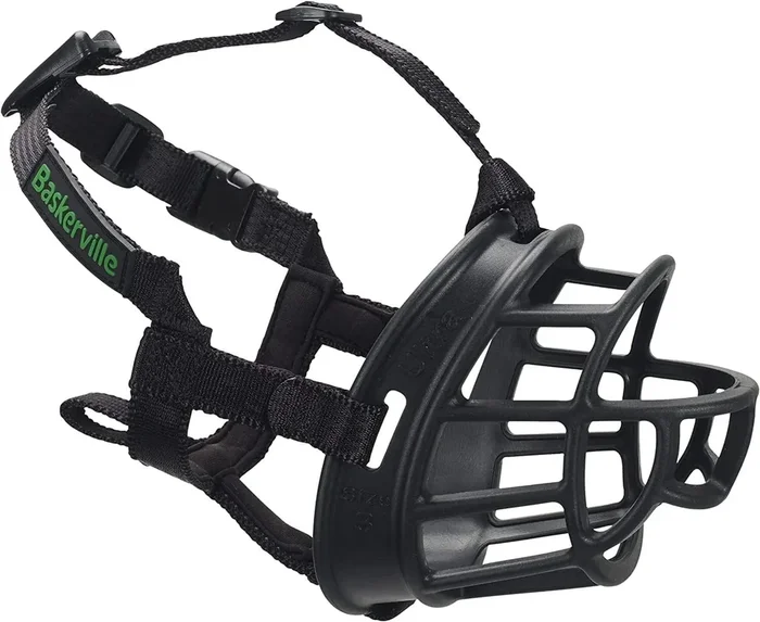 The Company of Animals Baskerville Ultra Muzzle – Black – Size 5 – L:4.5″ X 13.5″ In