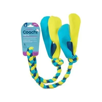 The Company of Animals Coachi Tuggi Tug Tug-of-War Soft Tug Interactive Dog Toy – Blue/Lime