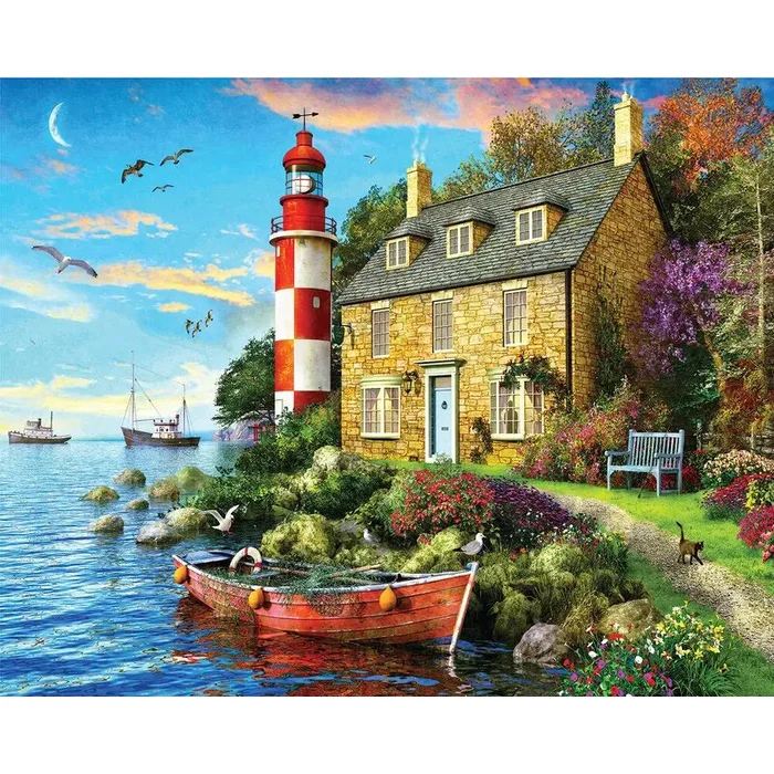 The Cottage Lighthouse Puzzle 33-10916 1000-piece