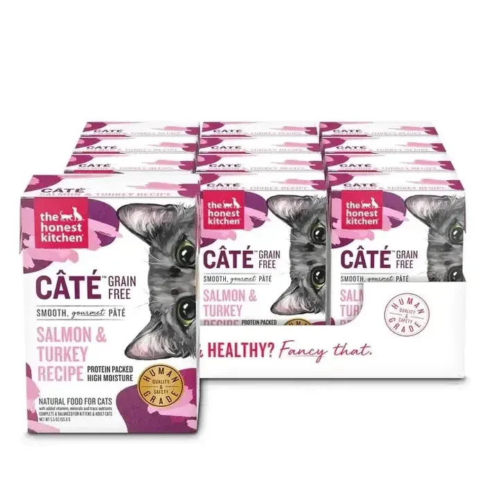 The Honest Kitchen Cate Grain Free Salmon & Turkey Pate Wet Cat Food 12/5.5oz