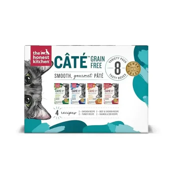The Honest Kitchen Cate Grain Free Wet Cat Food Pate Variety Pack 8/5.5oz
