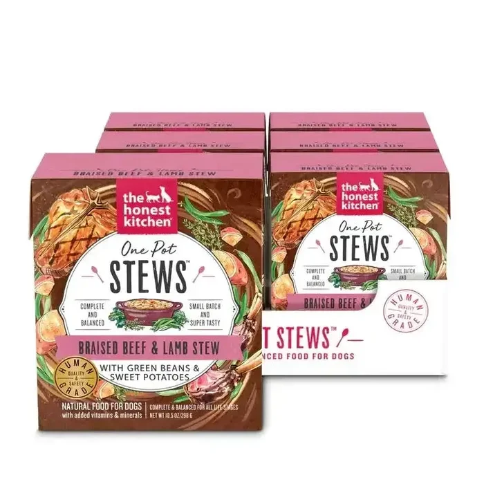 The Honest Kitchen One Pot Stews: Braised Beef & Lamb Stew with Green Beans & Sweet Potatoes Wet Dog Food 6/10.5oz