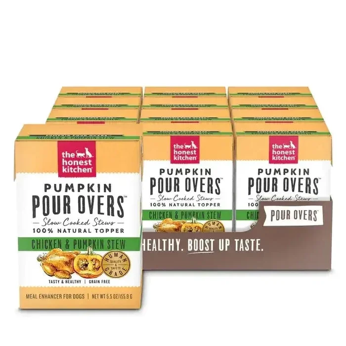 The Honest Kitchen Pumpkin Pour Overs: Chicken & Pumpkin Stew Wet Dog Food Topper 12/5.5oz
