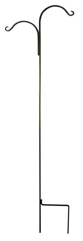 The Hookery Double Square Shepherd Hook Wild Bird Accessories – Black – 90 In – 6 Pack