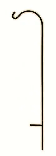 The Hookery Single Shepherd Hook Wild Bird Accessories – Black – 48 In – 12 Pack