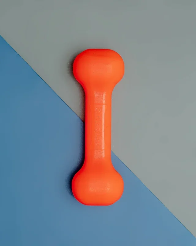 The Perfect Bone Dog Toy in Orange (Made in the USA)