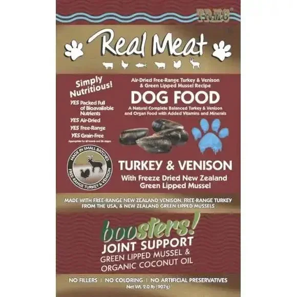 The Real Meat Company Air-Dried Turkey Venison with Mussels Dog Food 2lb