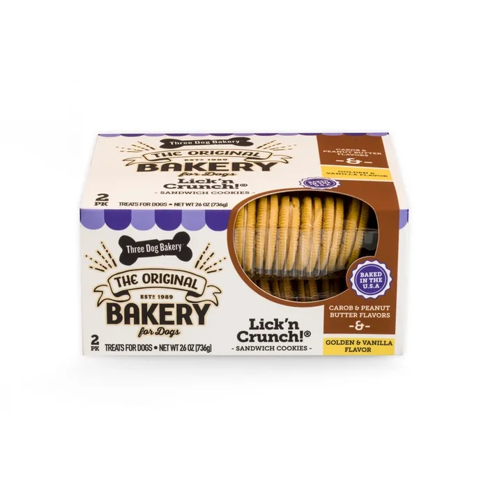 Three Dog Bakery 2-Pack Lick’n Crunch!®, Dog Treat