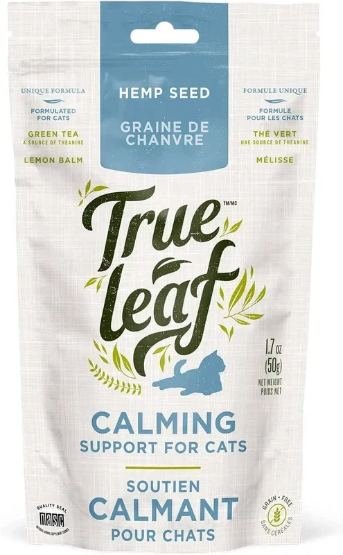 True Leaf Calming Support Hemp Seed Soft and Chewy Cat Supplements – 1.7 Oz