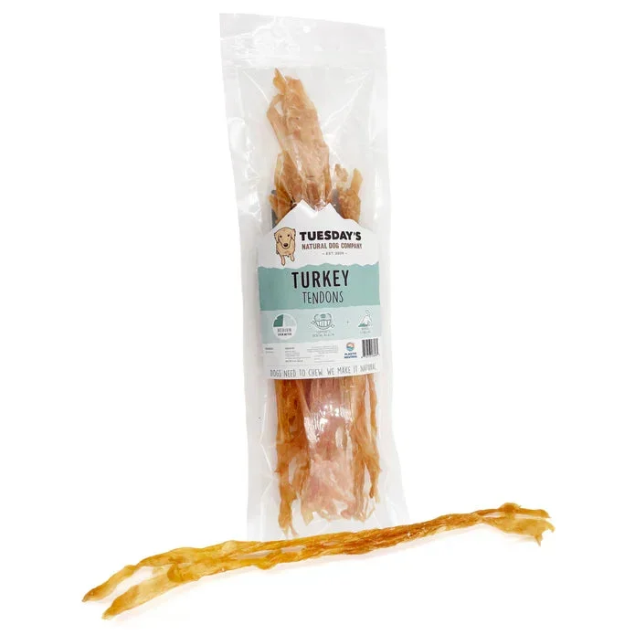 Tuesday’s Turkey Tendon Dog Chew Treats – 4oz Bag