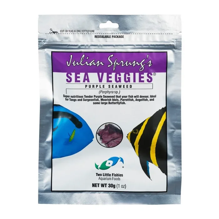 Two Little Fishies, Two Little Fishies Julian Sprung’s Seaveggies Purple Seaweed Fish Food, 1 Oz