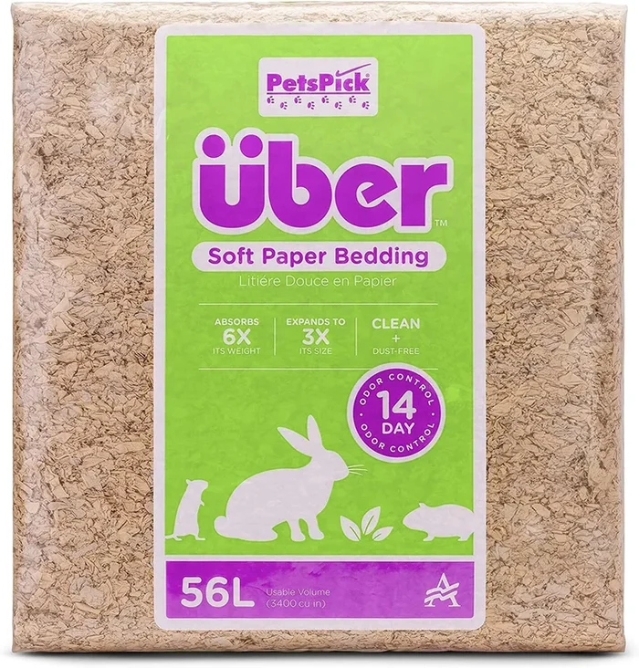 Uber Soft Paper Pet Bedding – Natural – 56 L