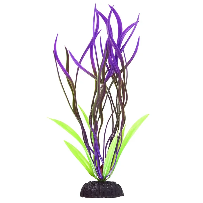 Underwater Treasures Pearl Finish Wave Val Green/Purple Plastic Plant