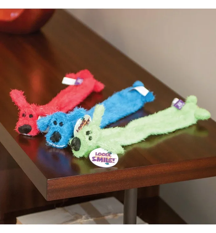 Unstuffed Loofa Dog Toy, 12″ L