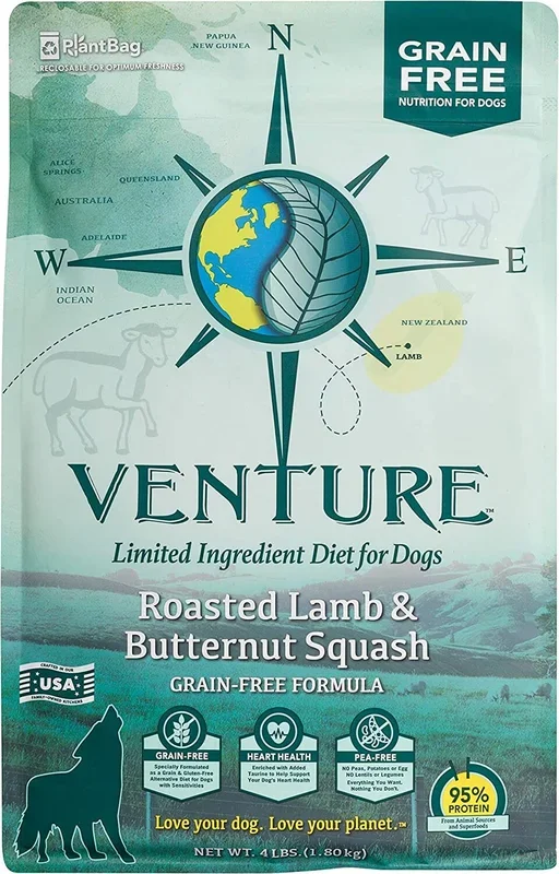 Venture Limited Ingredient Diet Grain-Free Dry Dog Food – Lamb – 4 Lbs