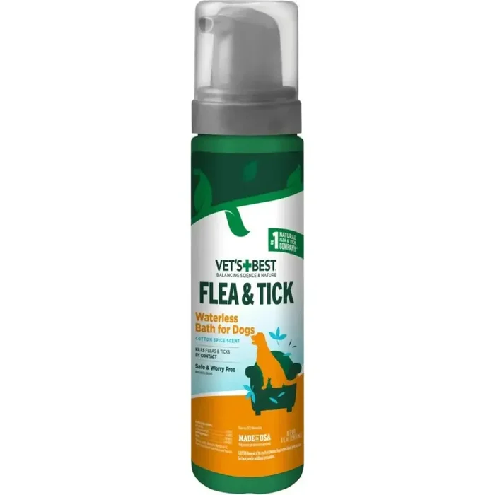 Vet’s Best Flea & Tick Cotton Spice Scent Waterless Bath for Dogs
