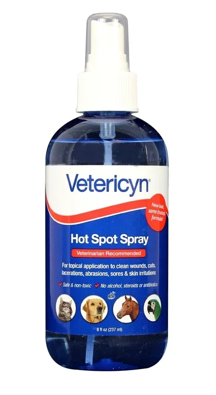 Vetericyn Plus Antimicrobial Hot Spot Spray Dog Wound Care – 8 Oz