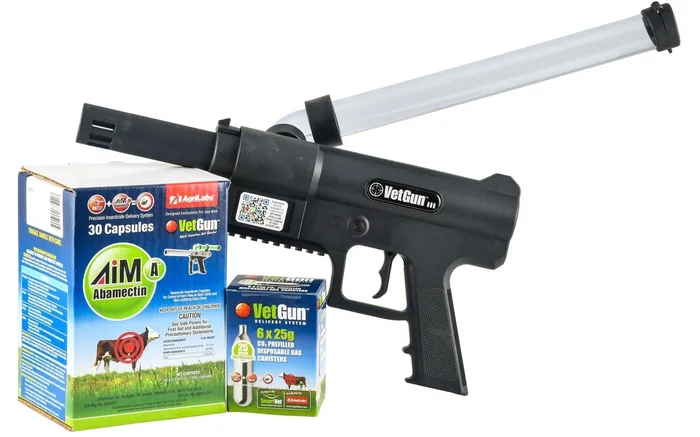 VetGun III AiM-A Cattle Fly Insecticide Delivery System – 30 Cow Starter Kit
