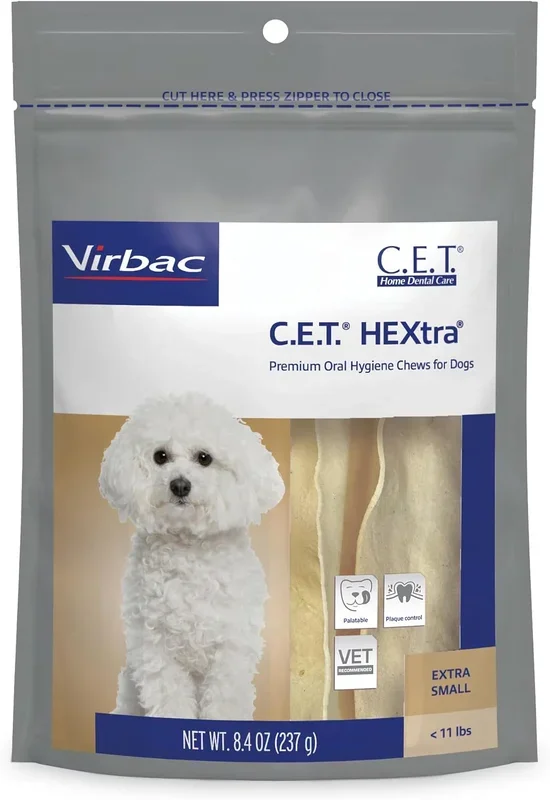 Virbac C.E.T.® HEXtra® Premium Oral Hygiene Chews For Dogs