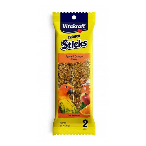 Vitakraft, Crunch Sticks Apple & Orange Conure Treats, 2 Pack