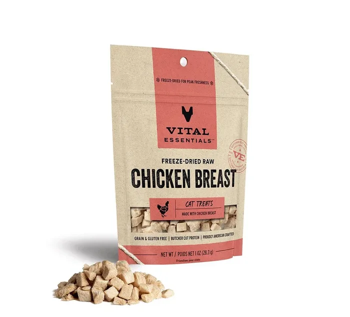 Vital Essentials Cat Freeze Dried Chicken Breast Treat 1oz