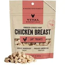 Vital Essentials Freeze-Dried Chicken Breast Cat Treats, 2.1oz